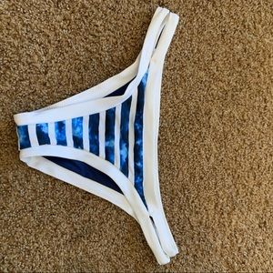 Striped bikini bottoms